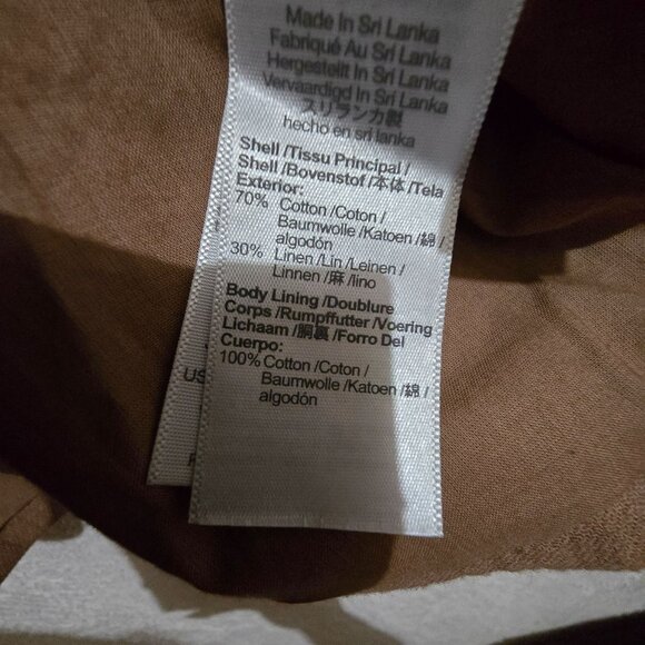 Madewell Womens Textured Blazer Jacket Medium Brown Cotton & Linen Blend - Picture 5 of 8